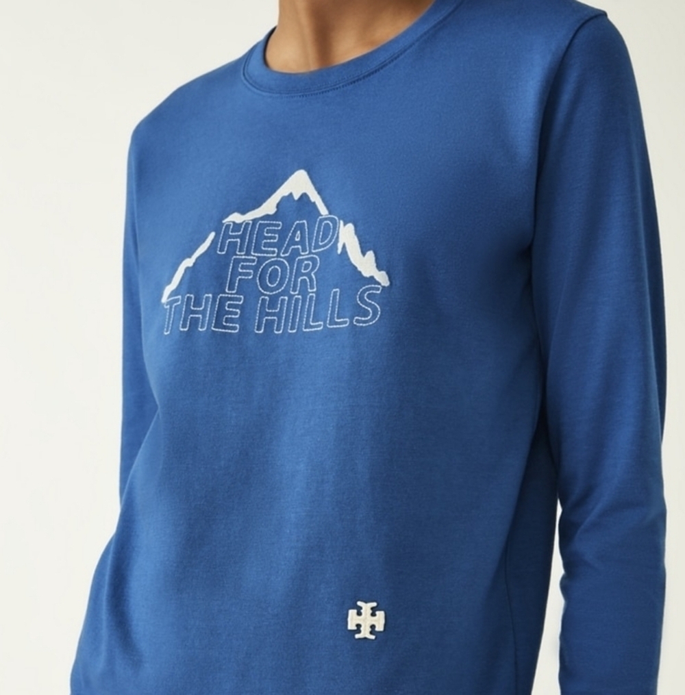 Tory Sport Blue Crewneck Top - Picture 2 of 6